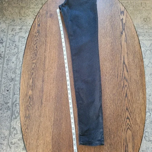Joe's Mid-Rise Glitter-Coated Skinny Jeans Jet Black Sparkler Wash Size Women 27 Skinny